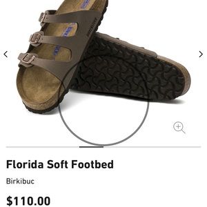 Birkenstock size 38 Florida 3 strap mocha